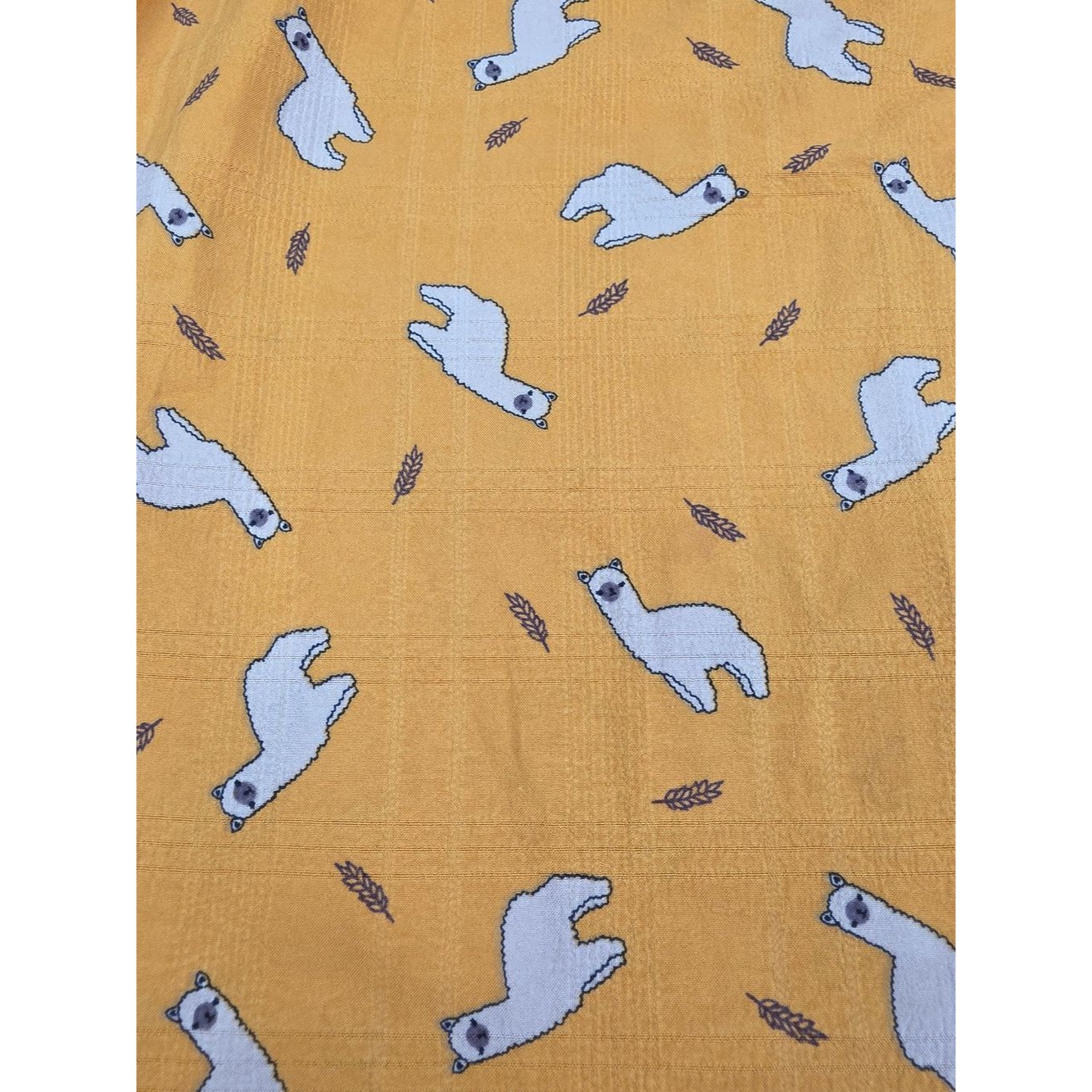Anthropologie Size 6 Yellow Llama Print Blouse 3544-Ap — image 5 of 8